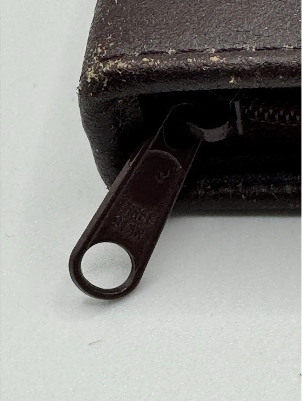 Vintage Brown Leather Travel Grooming Makeup Kit Mirror Brushes Korea Retro